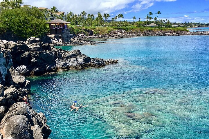 Cliff jump off West Maui's coast